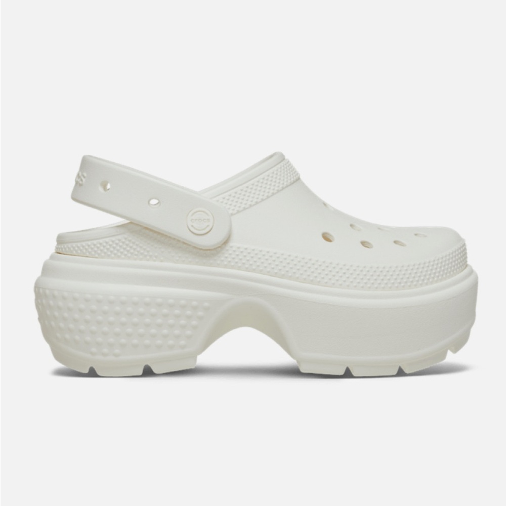 New CROCS STOMP CLOG 209347-0WV CHALK white